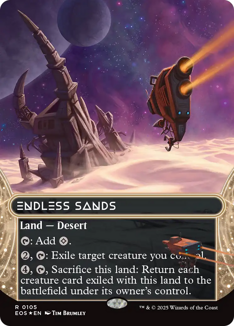 Endless Sands (0105) (Borderless) (Galaxy Foil) [Edge of Eternities: Stellar Sights] | Empire Gaming NC