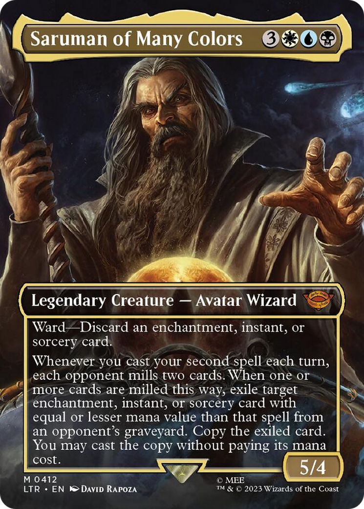 Saruman of Many Colors (Borderless Alternate Art) [The Lord of the Rings: Tales of Middle-Earth] | Empire Gaming NC