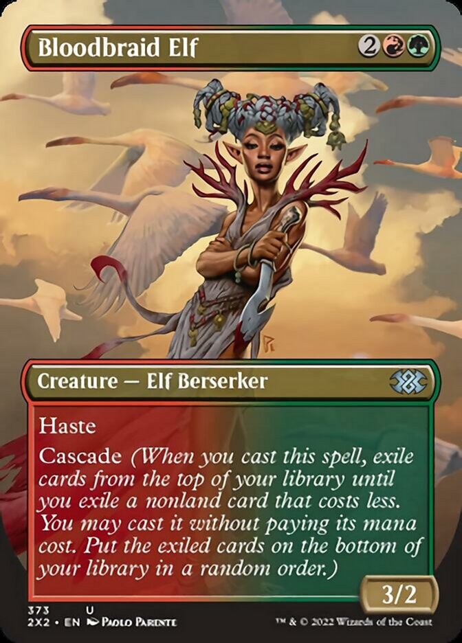 Bloodbraid Elf (Borderless Alternate Art) [Double Masters 2022] | Empire Gaming NC