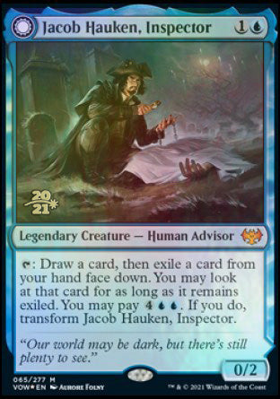 Jacob Hauken, Inspector // Hauken's Insight [Innistrad: Crimson Vow Prerelease Promos] | Empire Gaming NC