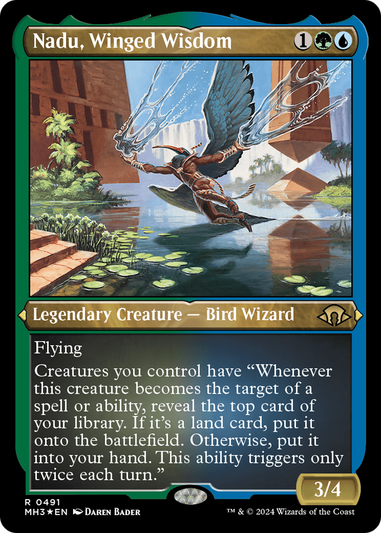 Nadu, Winged Wisdom (Foil Etched) [Modern Horizons 3] | Empire Gaming NC