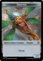 Thopter // Manifest Double-Sided Token [Outlaws of Thunder Junction Commander Tokens] | Empire Gaming NC