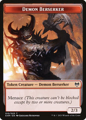 Treasure // Demon Berserker Double-Sided Token [Kaldheim Tokens] | Empire Gaming NC