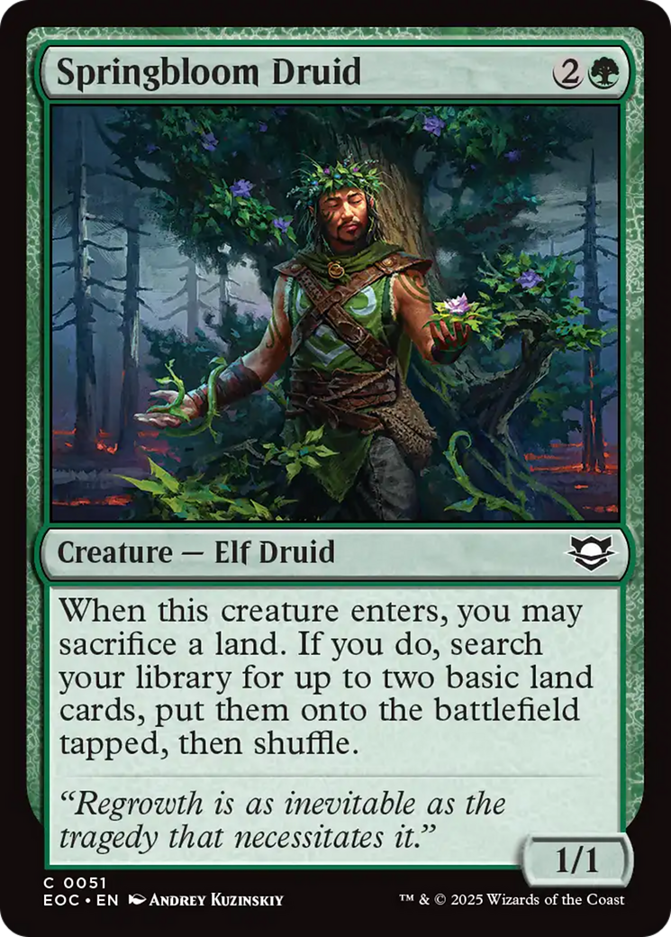 Springbloom Druid [Edge of Eternities Commander] | Empire Gaming NC