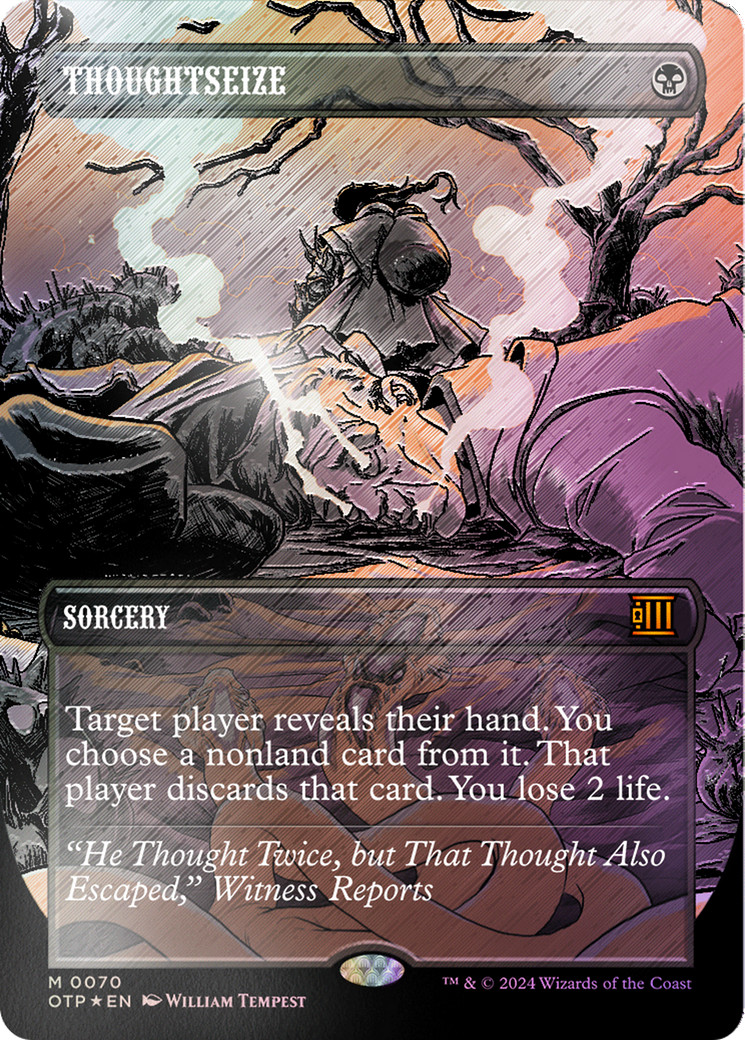 Thoughtseize (Textured Foil) [Outlaws of Thunder Junction: Breaking News] | Empire Gaming NC