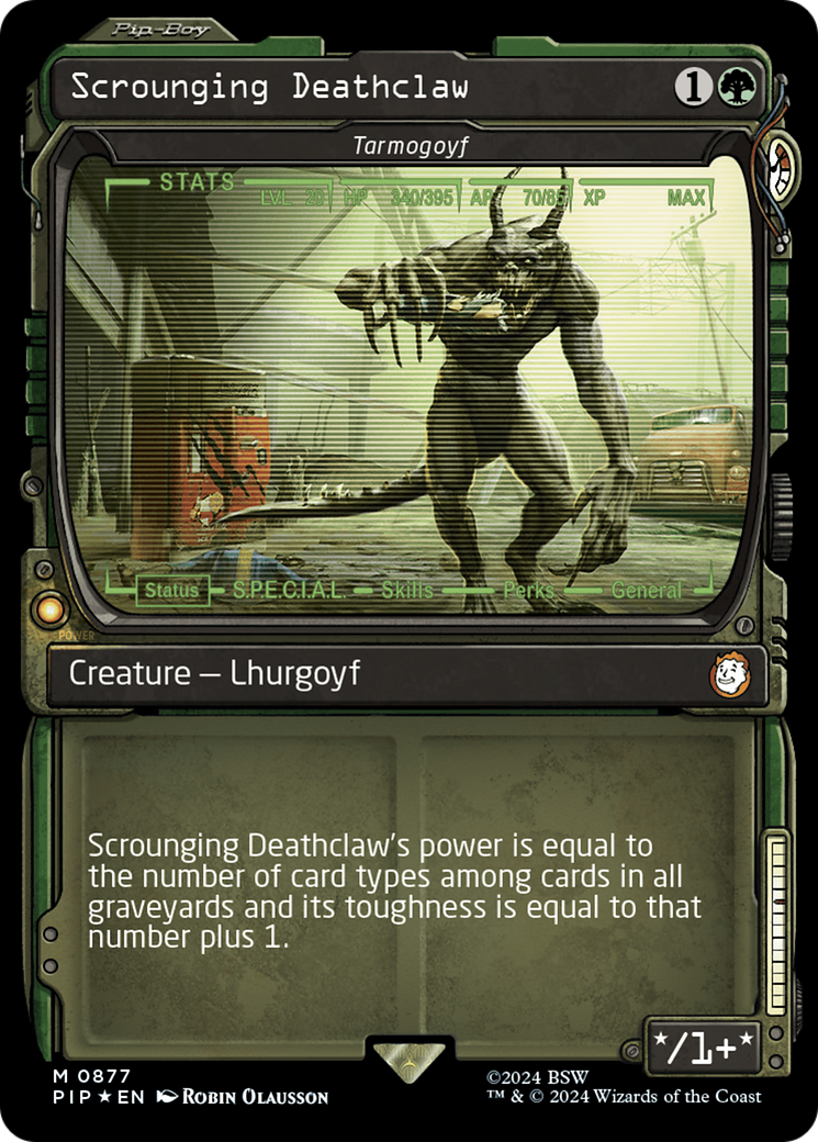 Scrounging Deathclaw - Tarmogoyf (Showcase) (Surge Foil) [Fallout] | Empire Gaming NC
