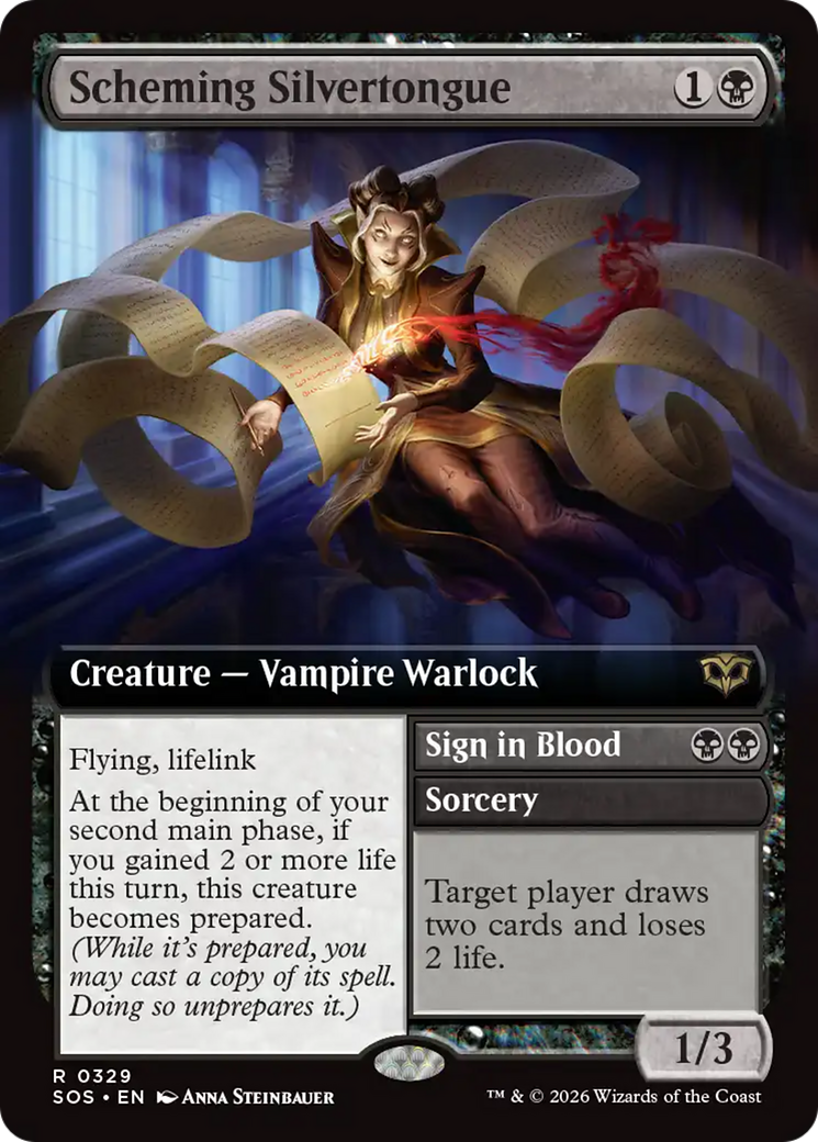 Scheming Silvertongue (Extended Art) [Secrets of Strixhaven] | Empire Gaming NC