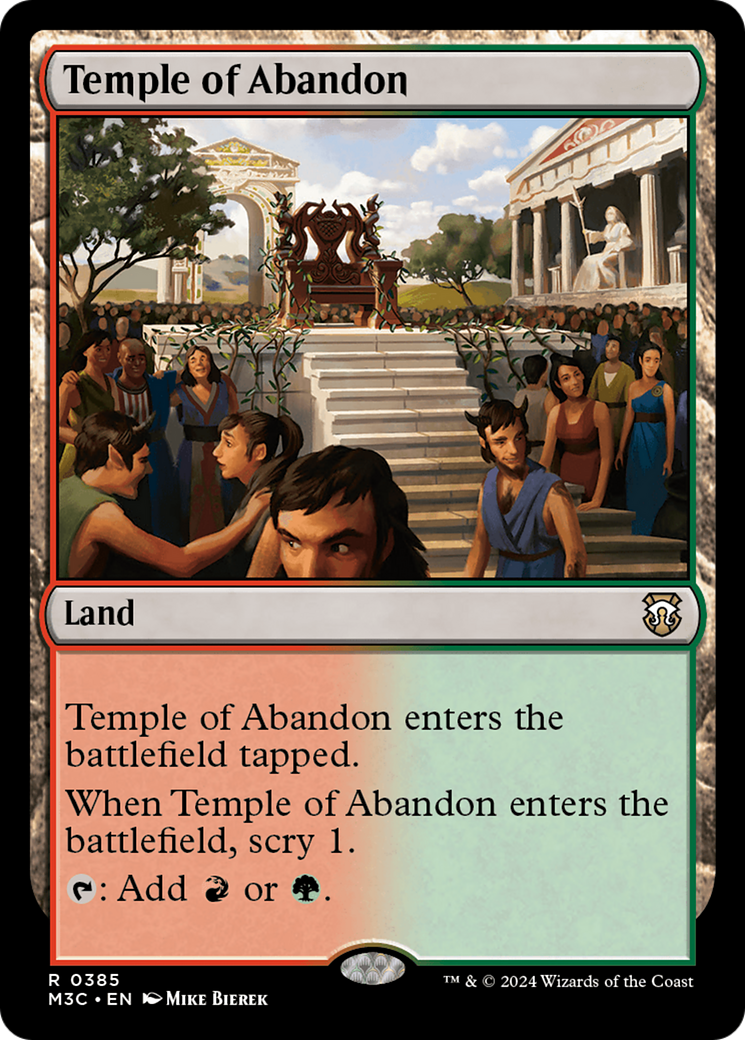 Temple of Abandon (Ripple Foil) [Modern Horizons 3 Commander] | Empire Gaming NC