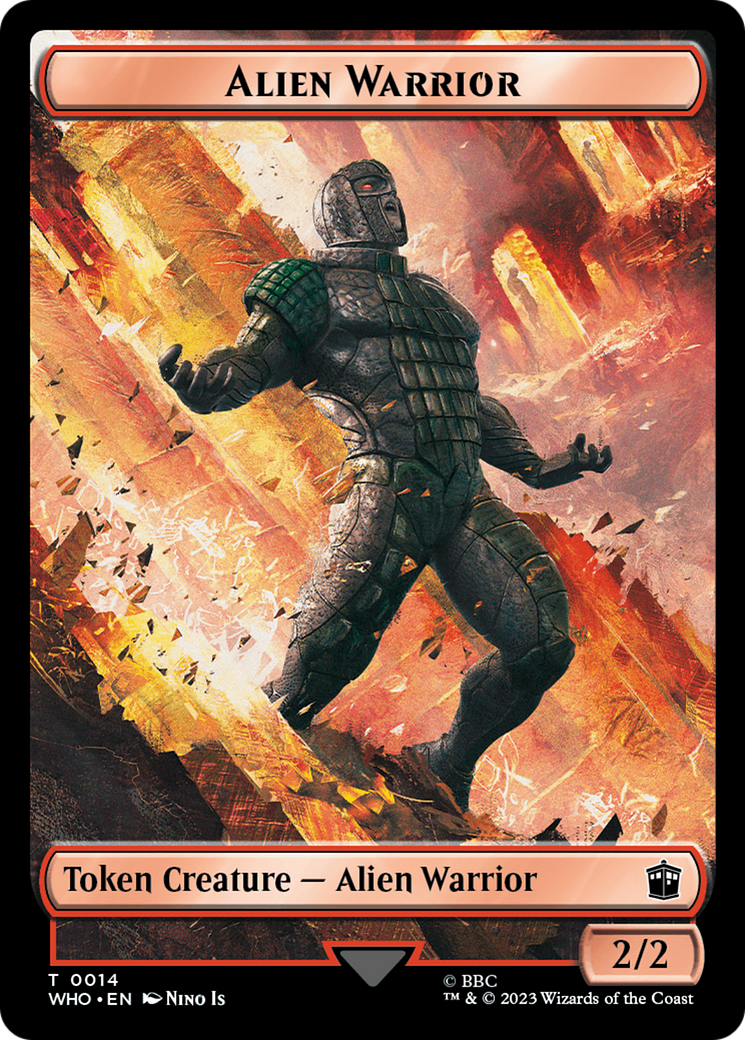 Alien Angel // Alien Warrior Double-Sided Token [Doctor Who Tokens] | Empire Gaming NC