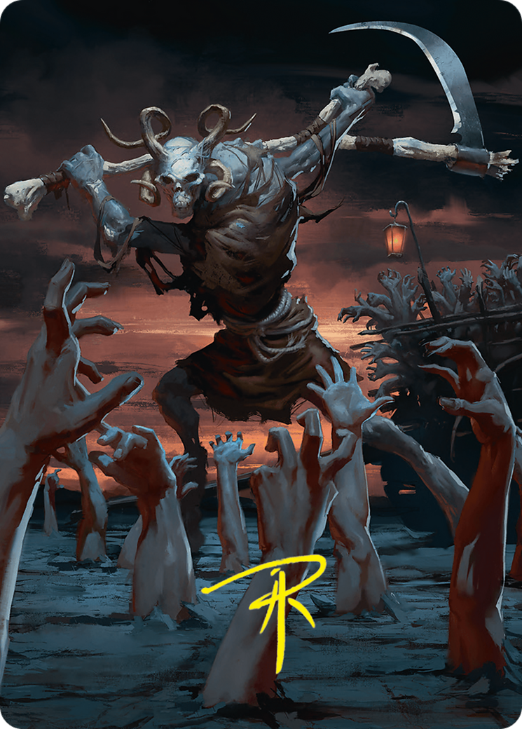 Abyssal Harvester Art Card (34/54) (Gold-Stamped Signature) [Foundations Art Series] | Empire Gaming NC