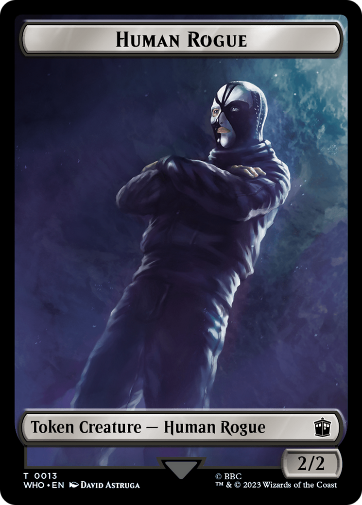 Human Rogue // Clue (0021) Double-Sided Token [Doctor Who Tokens] | Empire Gaming NC