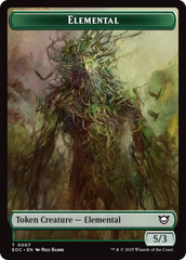 Elemental (0007) // Golem (0014) Double-Sided Token [Edge of Eternities Commander Tokens] | Empire Gaming NC