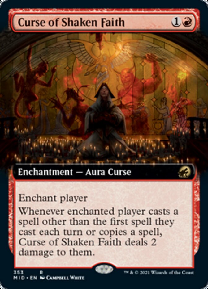 Curse of Shaken Faith (Extended Art) [Innistrad: Midnight Hunt] | Empire Gaming NC