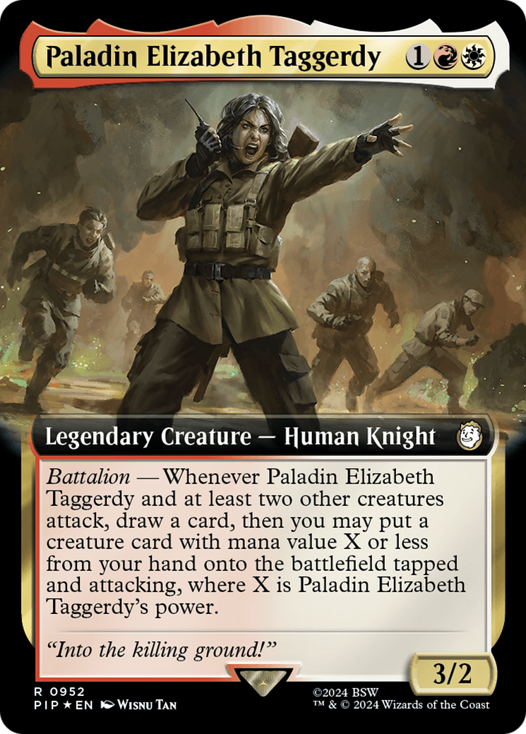 Paladin Elizabeth Taggerdy (Extended Art) (Surge Foil) [Fallout] | Empire Gaming NC