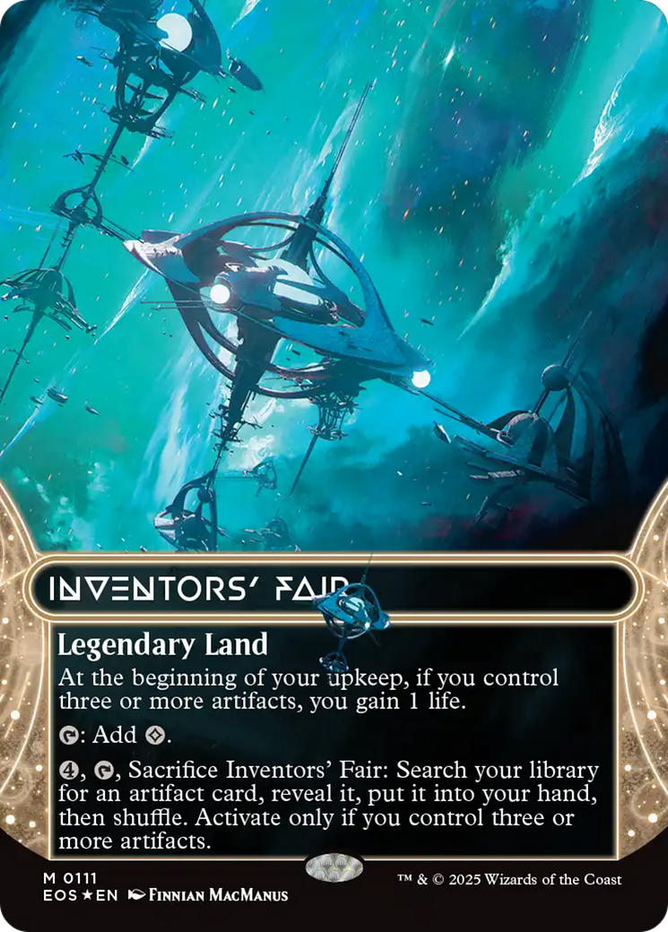 Inventors' Fair (0111) (Borderless) (Galaxy Foil) [Edge of Eternities: Stellar Sights] | Empire Gaming NC