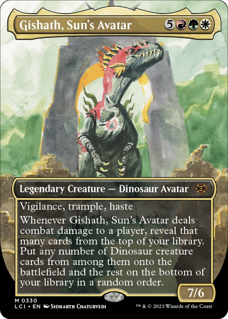 Gishath, Sun's Avatar (Borderless) [The Lost Caverns of Ixalan] | Empire Gaming NC