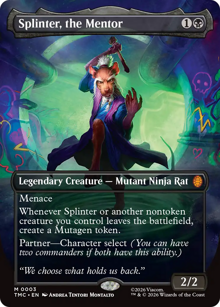 Splinter, the Mentor (Borderless) [Teenage Mutant Ninja Turtles Commander] | Empire Gaming NC