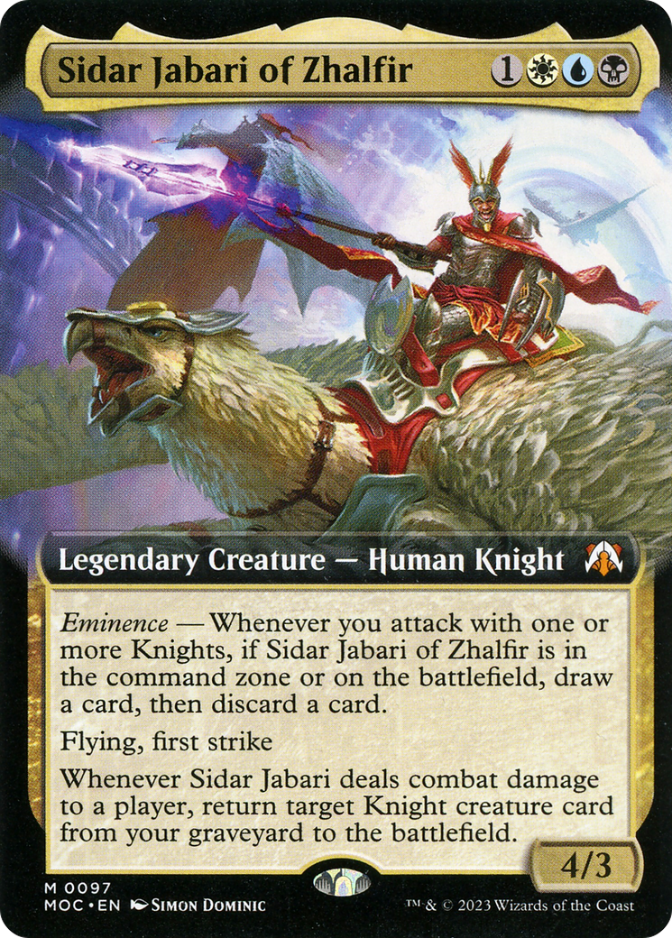 Sidar Jabari of Zhalfir (Extended Art) [March of the Machine Commander] | Empire Gaming NC