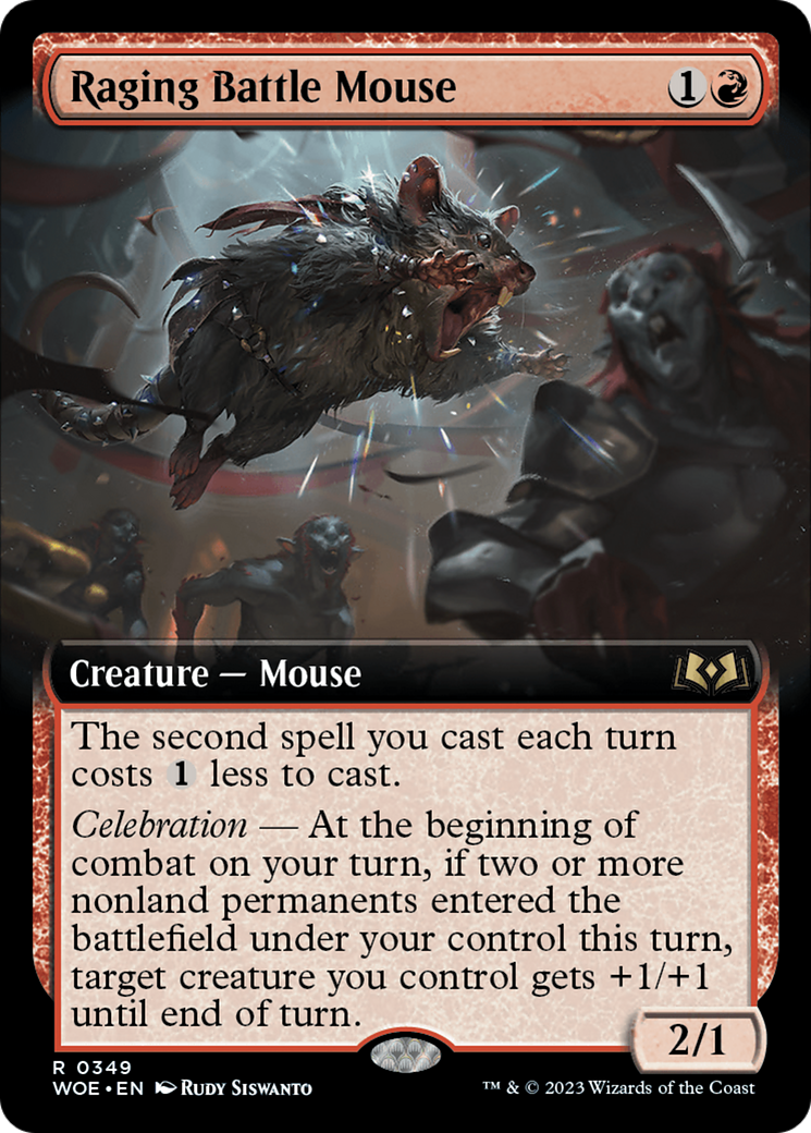 Raging Battle Mouse (Extended Art) [Wilds of Eldraine] | Empire Gaming NC