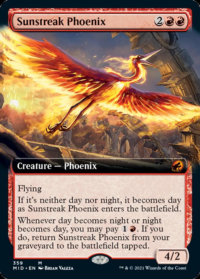 Sunstreak Phoenix (Extended Art) [Innistrad: Midnight Hunt] | Empire Gaming NC