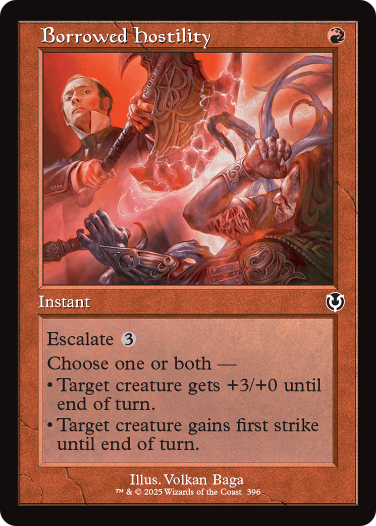 Borrowed Hostility (Retro Frame) [Innistrad Remastered] | Empire Gaming NC