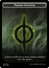 Rabbit // Poison Counter Double-Sided Token [Bloomburrow Commander Tokens] | Empire Gaming NC