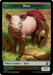 Boar (Ripple Foil) // Forest Dryad Double-Sided Token [Modern Horizons 3 Commander Tokens] | Empire Gaming NC