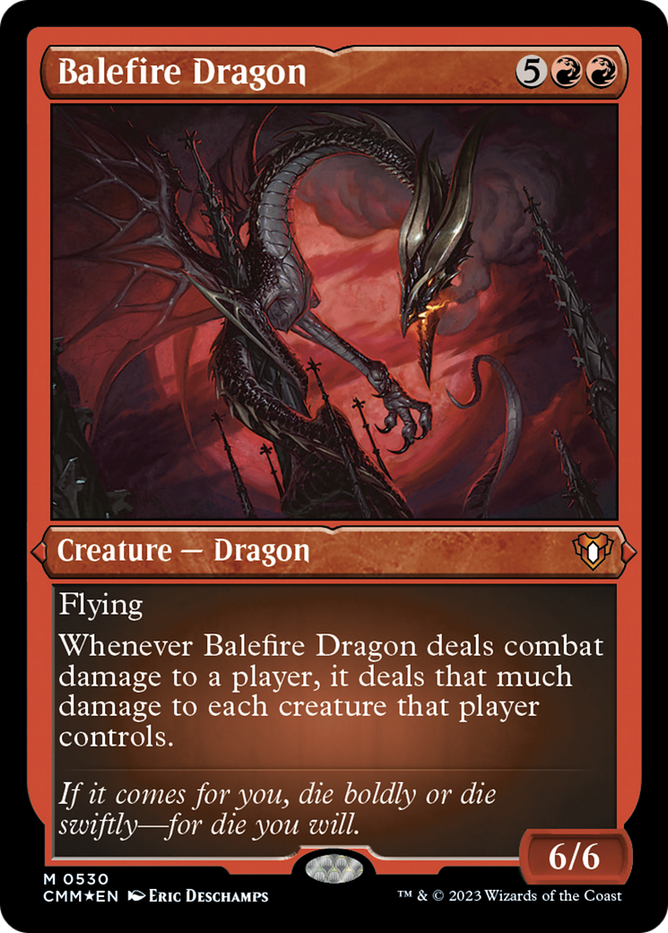 Balefire Dragon (Foil Etched) [Commander Masters] | Empire Gaming NC