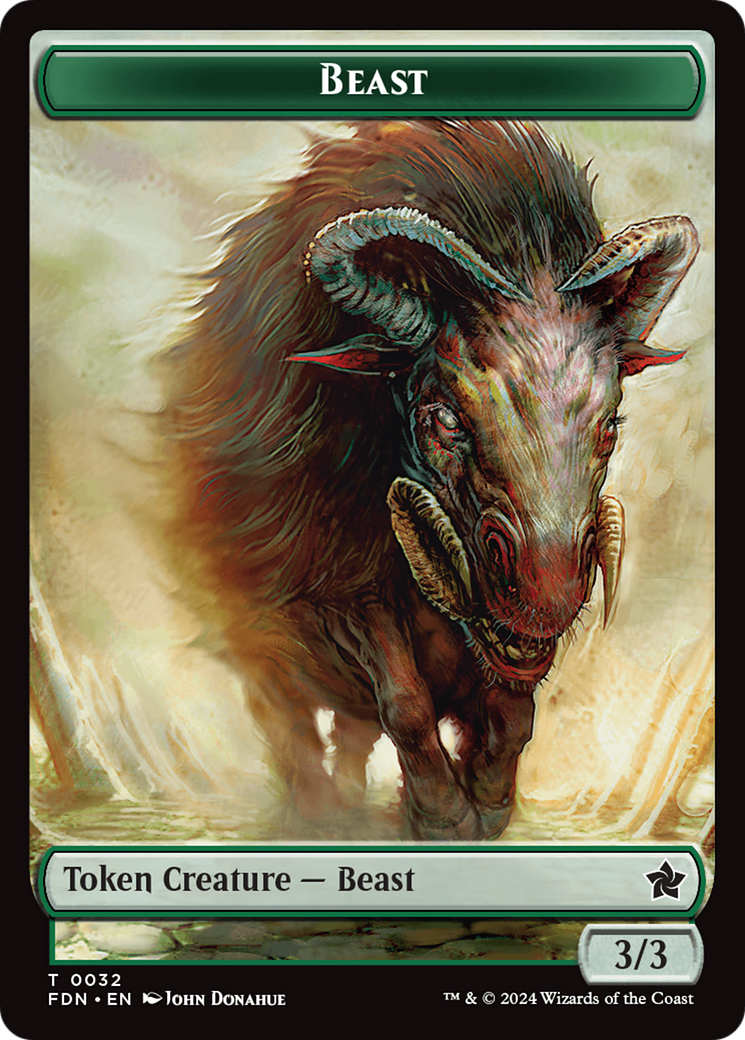 Dog // Beast (0032) Double-Sided Token [Foundations Tokens] | Empire Gaming NC