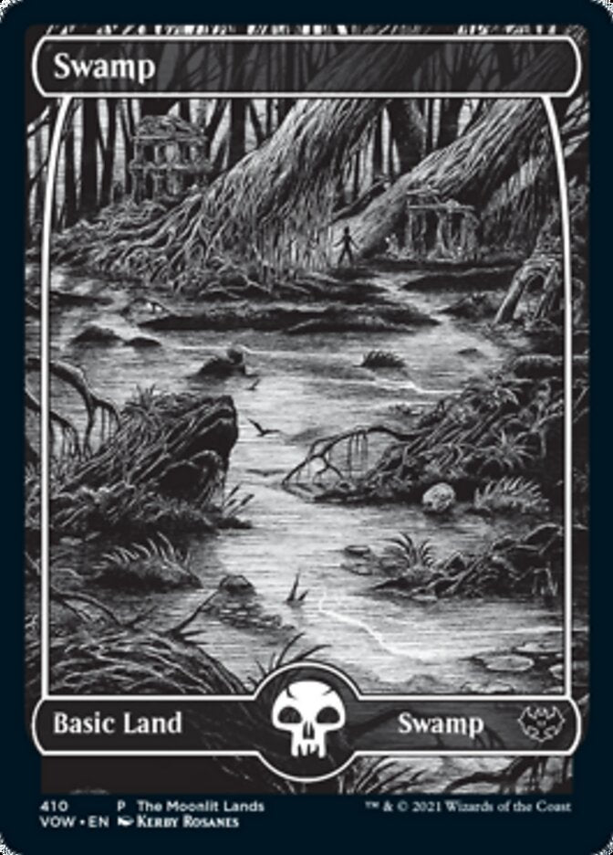 Swamp (The Moonlit Lands) (Foil Etched) [Innistrad: Crimson Vow Promos] | Empire Gaming NC