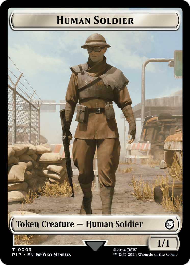 Radiation // Human Soldier Double-Sided Token [Fallout Tokens] | Empire Gaming NC