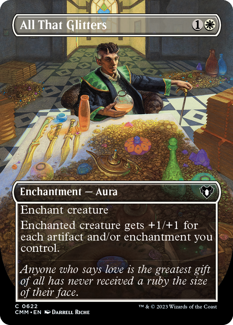 All That Glitters (Borderless Alternate Art) [Commander Masters] | Empire Gaming NC