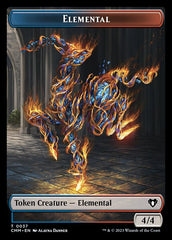 Soldier // Elemental (0037) Double-Sided Token [Commander Masters Tokens] | Empire Gaming NC