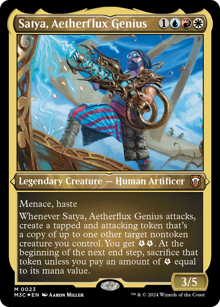 Satya, Aetherflux Genius (Foil Etched) [Modern Horizons 3 Commander] | Empire Gaming NC