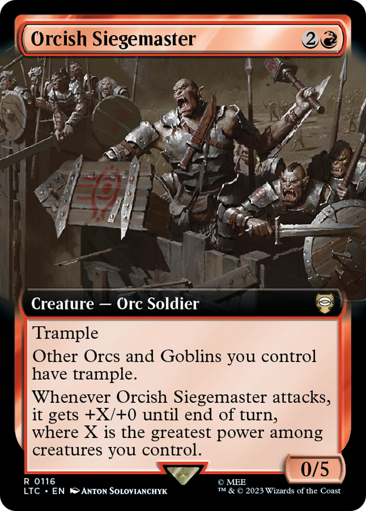 Orcish Siegemaster (Extended Art) [The Lord of the Rings: Tales of Middle-Earth Commander] | Empire Gaming NC