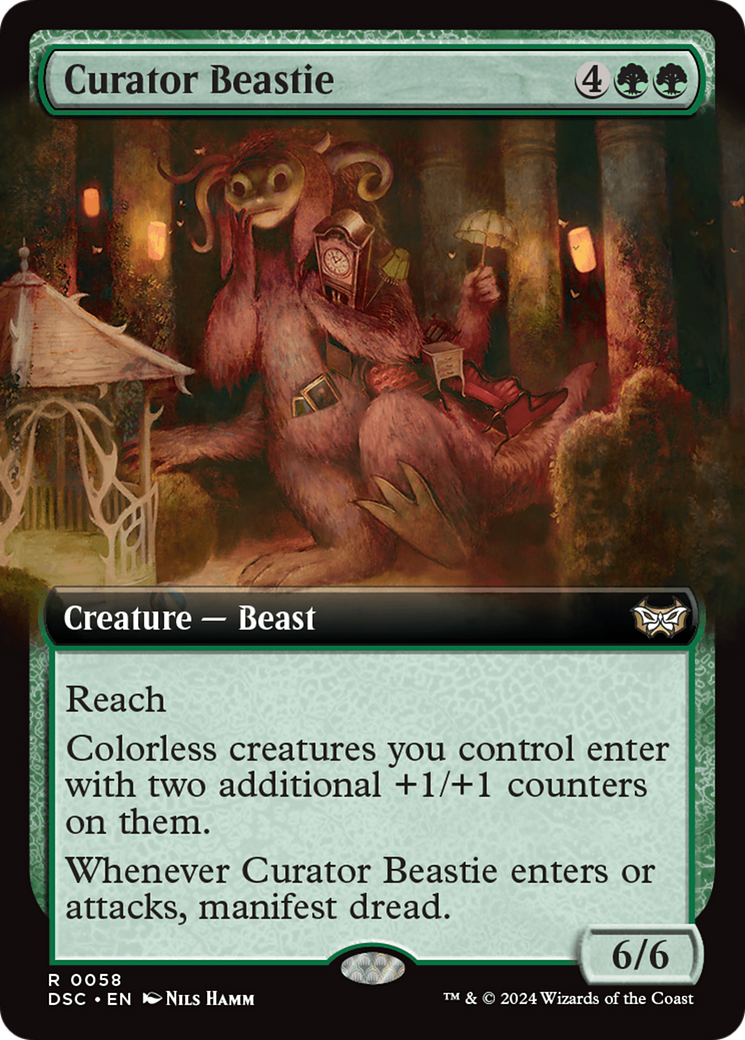 Curator Beastie (Extended Art) [Duskmourn: House of Horror Commander] | Empire Gaming NC