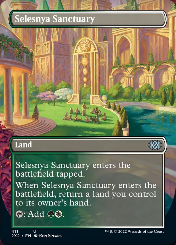 Selesnya Sanctuary (Borderless Alternate Art) [Double Masters 2022] | Empire Gaming NC