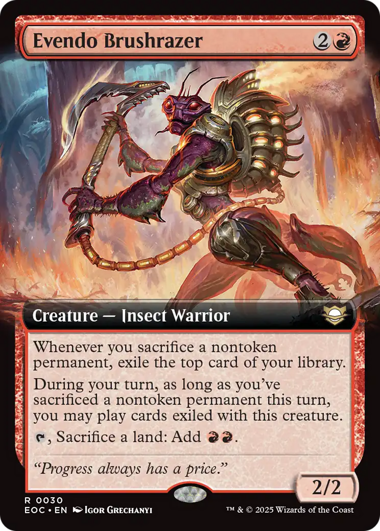 Evendo Brushrazer (Extended Art) [Edge of Eternities Commander] | Empire Gaming NC