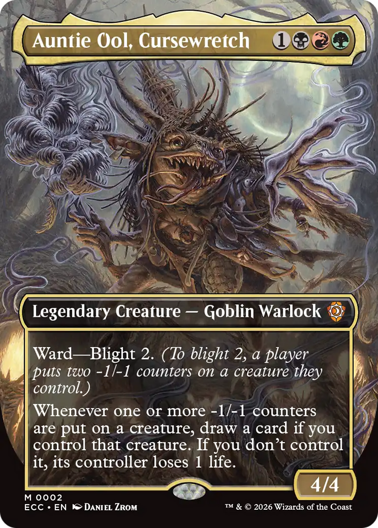Auntie Ool, Cursewretch (Borderless) [Lorwyn Eclipsed Commander] | Empire Gaming NC