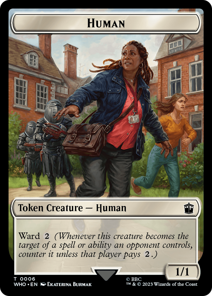 Human (0006) // Clue (0022) Double-Sided Token [Doctor Who Tokens] | Empire Gaming NC