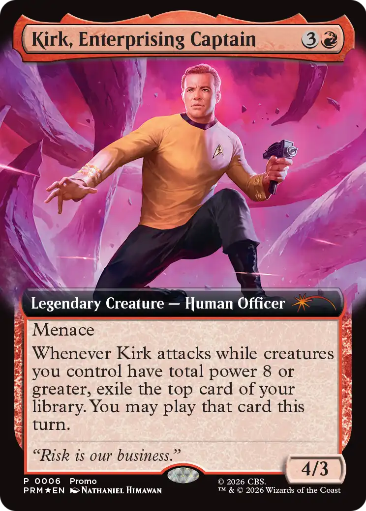 Kirk, Enterprising Captain (Extended Art) [Media Promos] | Empire Gaming NC