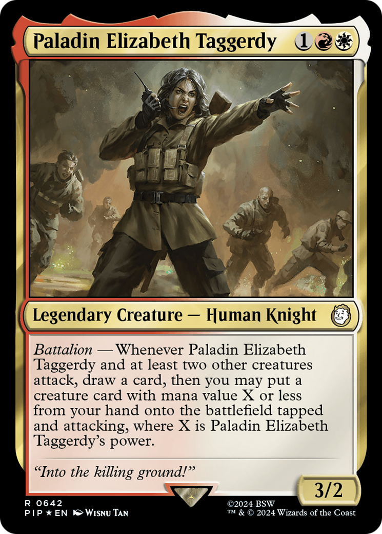 Paladin Elizabeth Taggerdy (Surge Foil) [Fallout] | Empire Gaming NC