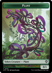 Plant Warrior // Plant Double-Sided Token [Outlaws of Thunder Junction Commander Tokens] | Empire Gaming NC