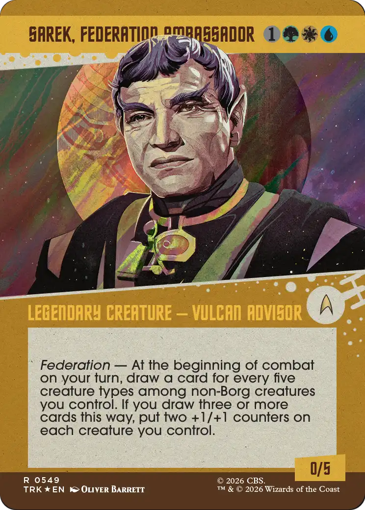 Sarek, Federation Ambassador (Showcase) (Surge Foil) [Star Trek] | Empire Gaming NC