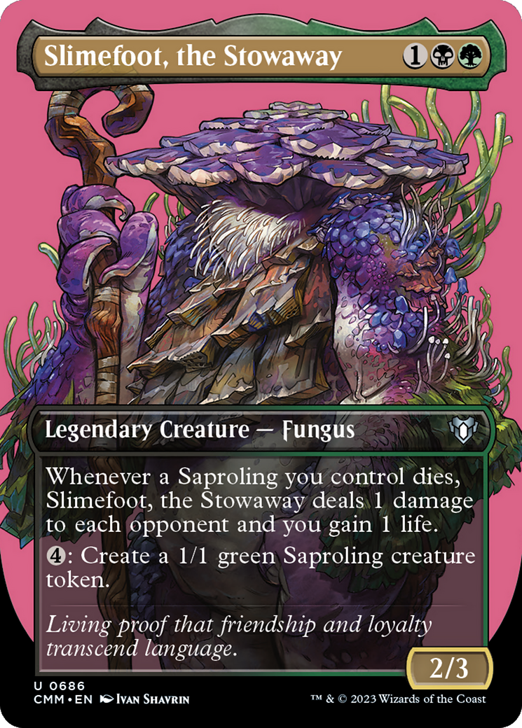 Slimefoot, the Stowaway (Borderless Profile) [Commander Masters] | Empire Gaming NC