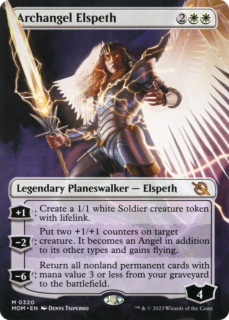 Archangel Elspeth (Borderless Alternate Art) [March of the Machine] | Empire Gaming NC