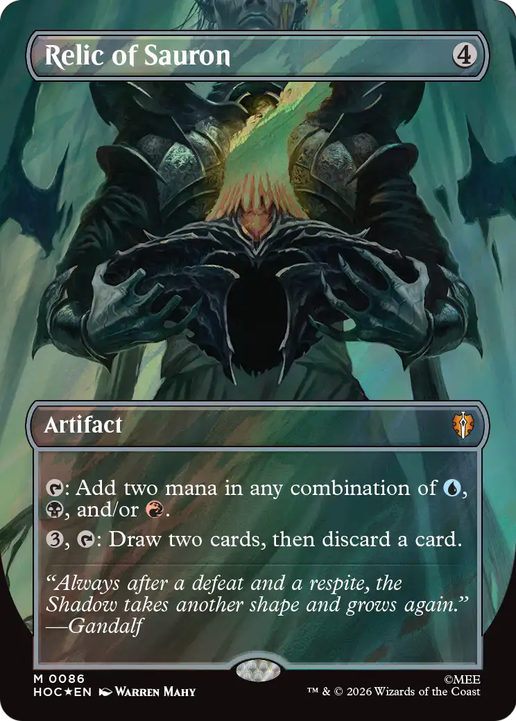 Relic of Sauron (Borderless) (Surge Foil) [The Hobbit: Eternal-Legal] | Empire Gaming NC