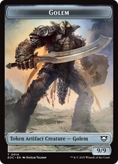 Elemental (0007) // Golem (0014) Double-Sided Token [Edge of Eternities Commander Tokens] | Empire Gaming NC