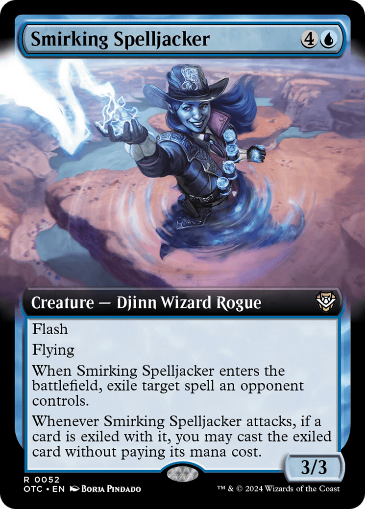 Smirking Spelljacker (Extended Art) [Outlaws of Thunder Junction Commander] | Empire Gaming NC