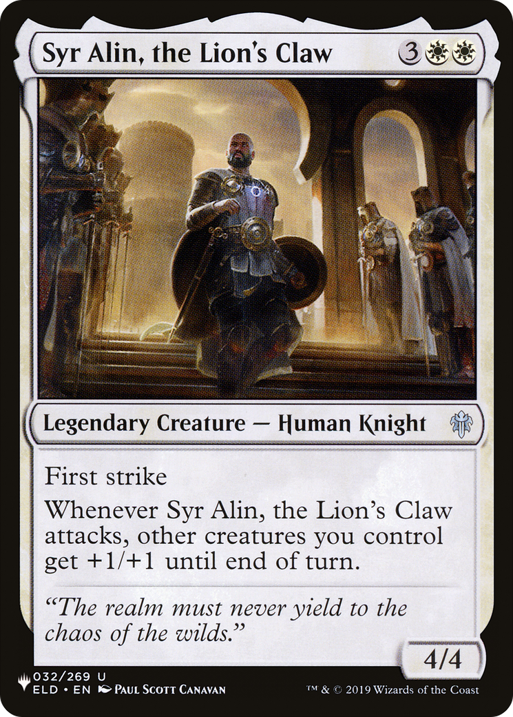 Syr Alin, the Lion's Claw [The List] | Empire Gaming NC